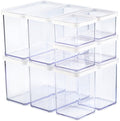 Rotho loft voedselbewaardozen - set van 10 stuks - wit - 4x 0.55 liter, 4x 2.1 liter en 2x 1 liter