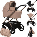 Lionelo carmine kinderwagen 3 in 1 – inclusief astrid i-size autostoel – graveltech all-terrain wielen – 3d ventilatie airydots matras – anti-reflux reiswieg – comfortabele vering – inklapbaar met zitting – upf50+ – complete accessoireset