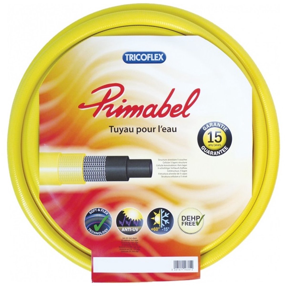 Hozelock primabel schlauch 116365 tuinslang geel 1 2 inch 25 m