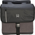 Willex - dubbele canvas bisonyl tas - 40 liter - universele bevestiging - zwart grijs