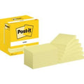 Post-it - notes | 100 vel | ft 76 x 127 mm | geel | pak van 12 blokken