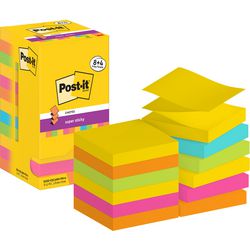 Post-it super sticky z-notes carnival | 90 vel | ft 76 x 76 mm | 8 + 4 gratis