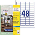 Waterbestendige folie-etiketten avery zweckform j4778-10 polyester wit
