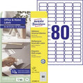 Multifunctionele etiketten avery l4732rev-10 papier wit