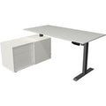 Zit-sta-bureau kerkmann 10216611 melamine, staal antraciet, lichtgrijs