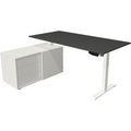 Zit-sta-bureau kerkmann 10216313 melamine; staal antraciet; wit