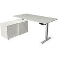 Zit-sta-bureau kerkmann 10221011 melamine; staal lichtgrijs; zilver