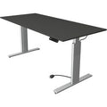 Zit-sta-bureau kerkmann 10233413 spaanplaat antraciet, zilver