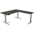 Zit-sta-bureau kerkmann 10234413 spaanplaat antraciet, zilver
