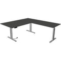 Zit-sta-bureau kerkmann 10235913 spaanplaat antraciet, zilver