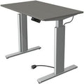 Zit-sta-bureau kerkmann 10231312 spaanplaat grafiet, zilver
