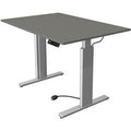 Zit-sta-bureau kerkmann 10231812 spaanplaat grafiet, zilver