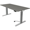 Zit-sta-bureau kerkmann 10233312 spaanplaat grafiet, zilver