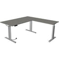 Zit-sta-bureau kerkmann 10234312 spaanplaat grafiet, zilver