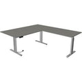 Zit-sta-bureau kerkmann 10235812 spaanplaat grafiet, zilver