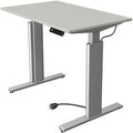 Zit-sta-bureau kerkmann 10231111 spaanplaat lichtgrijs, zilver