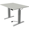 Zit-sta-bureau kerkmann 10231611 spaanplaat lichtgrijs, zilver