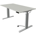 Zit-sta-bureau kerkmann 10232611 spaanplaat lichtgrijs, zilver
