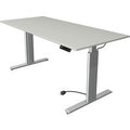 Zit-sta-bureau kerkmann 10233111 spaanplaat lichtgrijs, zilver