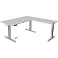 Zit-sta-bureau kerkmann 10234111 spaanplaat lichtgrijs, zilver