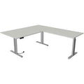 Zit-sta-bureau kerkmann 10235611 spaanplaat lichtgrijs, zilver