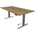Zit-sta-bureau kerkmann 10233555 spaanplaat eiken, zilver