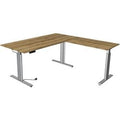Zit-sta-bureau kerkmann 10234055 spaanplaat eiken, zilver