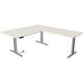 Zit-sta-bureau kerkmann 10235510 spaanplaat wit, zilver