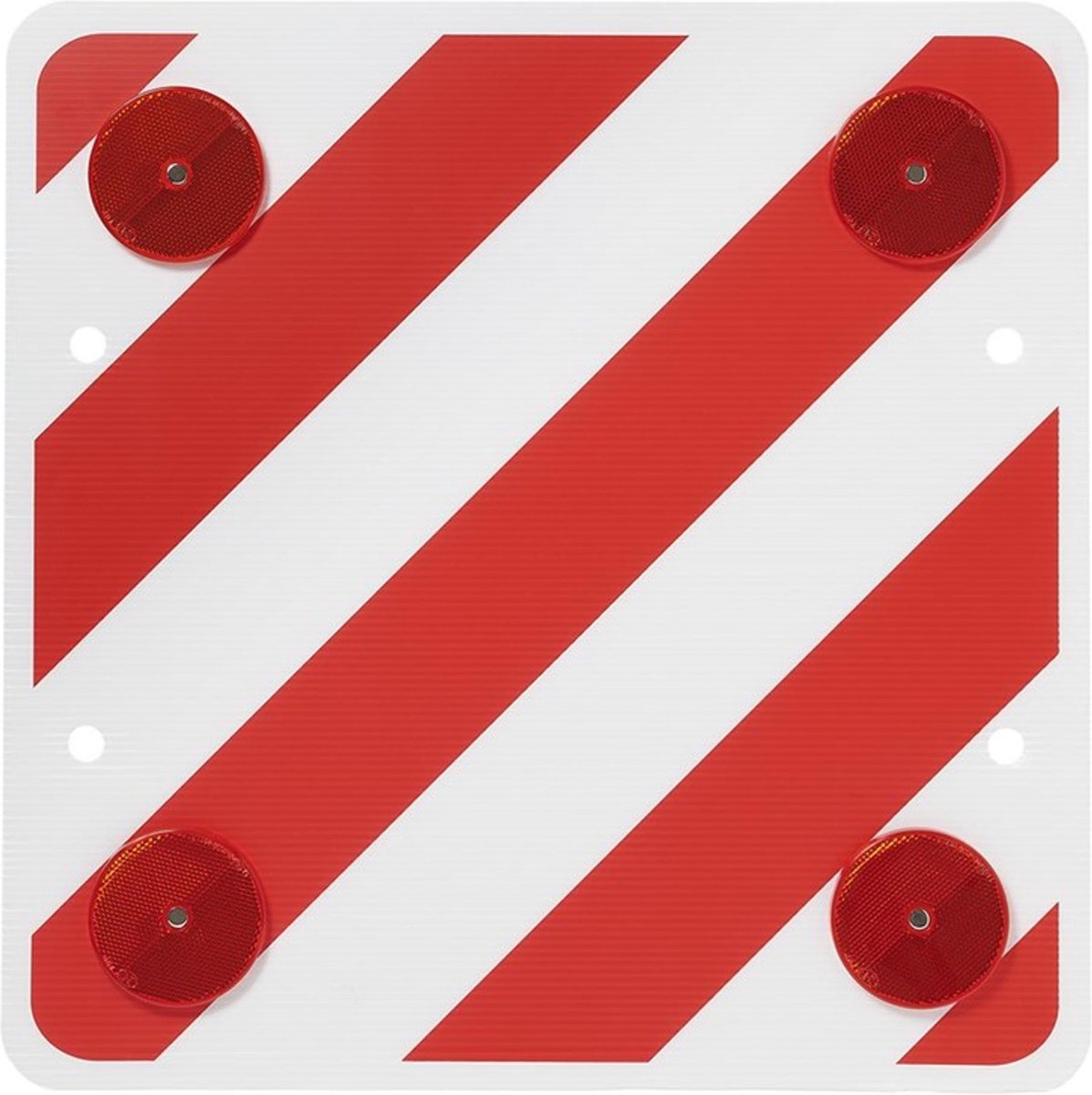 markeringsbord met reflectoren 50 x 50 cm rood wit