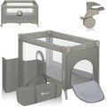Lionelo campingbedje 3 in 1 - baby bed inklapbare box reisbedje - 60x120 cm - 0-36 maanden tot 15 kg - met comfort matras - zij-ingang met rits - wielen - transporttas - stefi babybed babybox ledikant