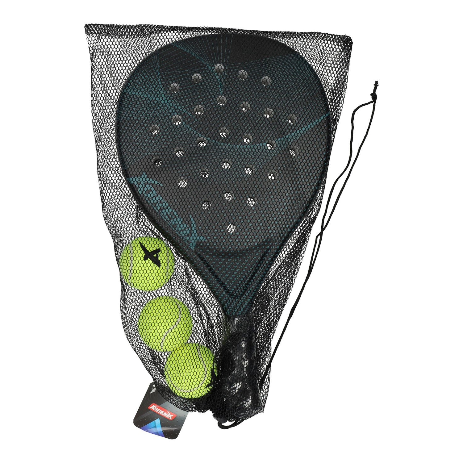 Adrenix Padel-Schlägerset mit 3 Bällen – grün