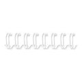 Fellowes bindring - metalen bindruggen - 10 mm voor 80 vel -34-rings - a4 - wit - 100 stuks