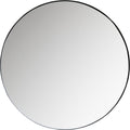 Woood doutzen spiegel - metaal - zwart - 115x115x5