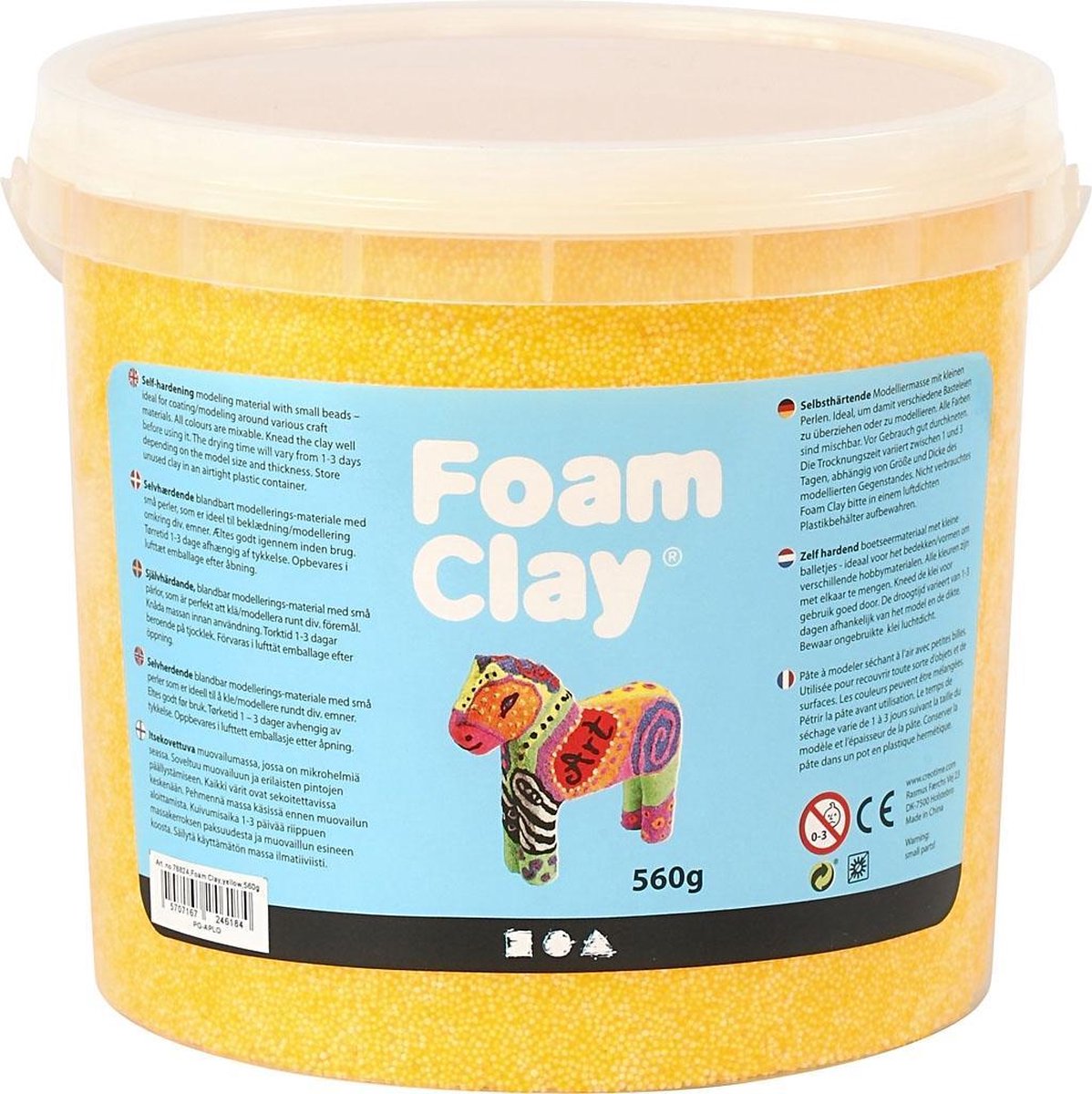 Foam clay - geel, 560gr.