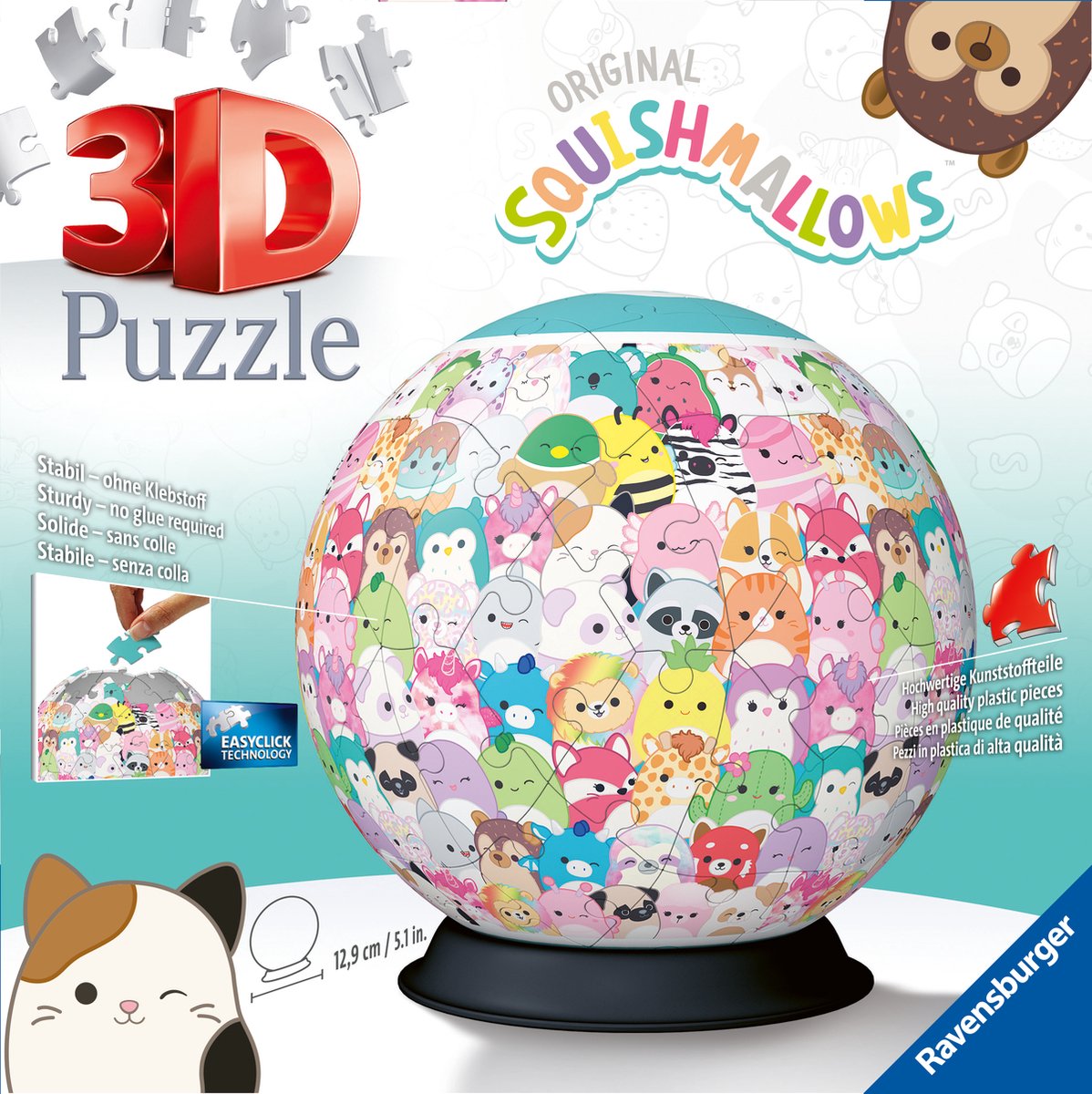 Ravensburger 3D-Puzzle Squishmallows, 72 Stück.
