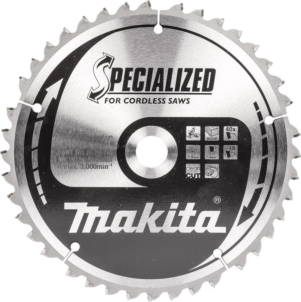 Makita ø 260mm asgat 30mm 45t afkortzaagblad voor hout | efficut - b-64630