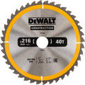 Dewalt dt1953-qz serie - cirkelzaagblad - 216mm - 40 tanden - voor hout en composiet