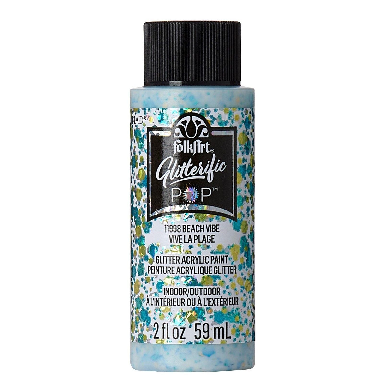 Folkart • glitterific pop acrylic paint beach vibe 59ml