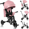 Lionelo tris plus driewieler 2in1 – kinderwagen driewieler – 360° draaibare zitting – vanaf 9 maanden tot 5 jaar (25 kg) – grote pu anti-lek wielen – verstelbare rugleuning – ouderstuur – vrijloopfunctie – inclusief accessoireset
