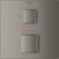 Grohe grohtherm cube douchethermostaatkraan - met trim set - hard graphite - 24154al0