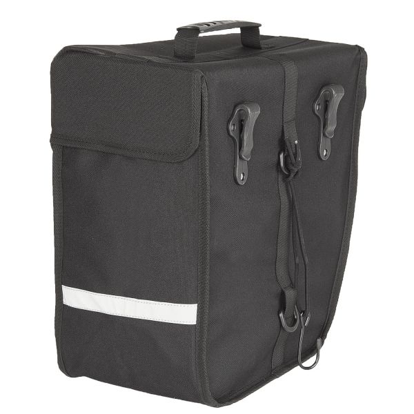 Einzelne linke M-Wave Amsterdam Fahrradtasche – 18 Liter – schwarz