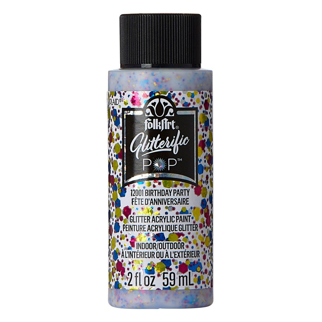 Folkart • glitterific pop acrylic paint birthday party 59ml