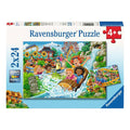 Ravensburger – pretpark – kinderpuzzel – 2 x 24 stukjes