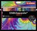Stabilo aquacolor - premium aquarel kleurpotloden - arty - etui met 36 kleuren
