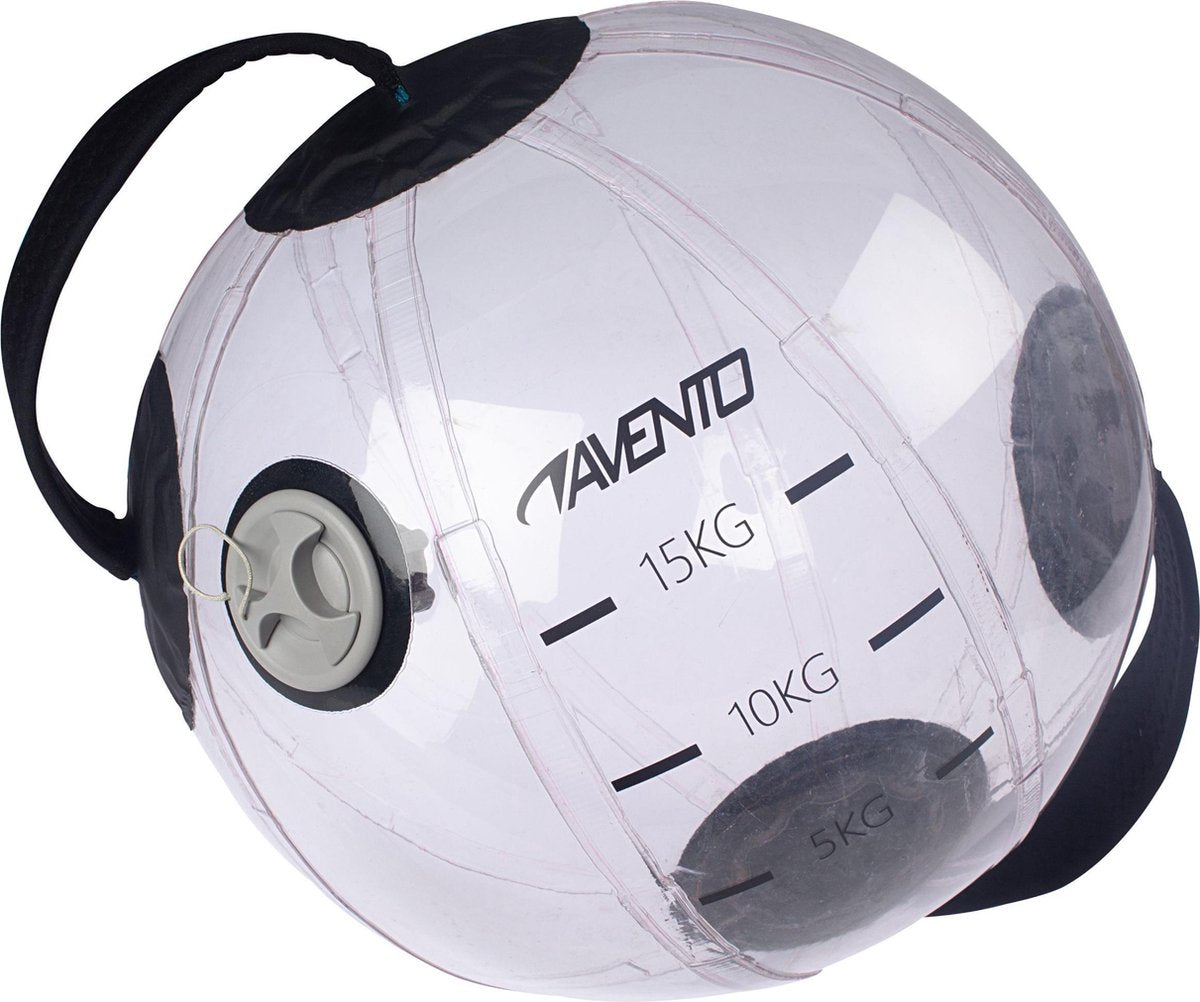 Avento water bag verstelbaar gewicht - powerbag - multi-trainer opblaasbaar - ball 15l 15kg 35
