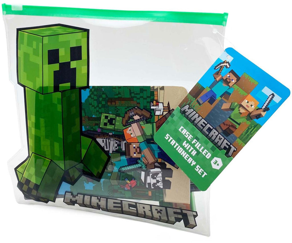 Speelgoedland Minecraft-förmiges Federmäppchen gefüllt