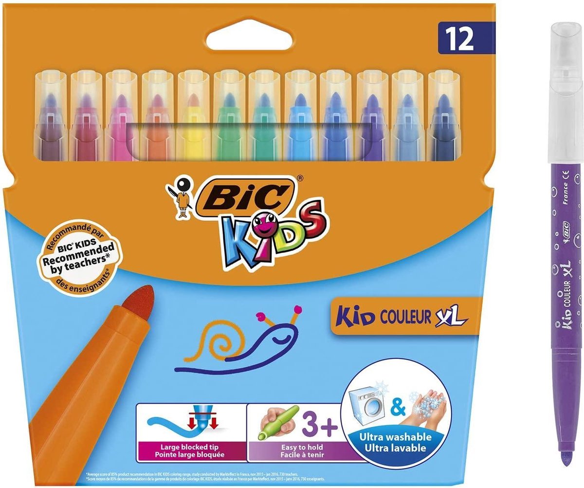 BIC Kids Kid Couleur XL, 12 Stück.