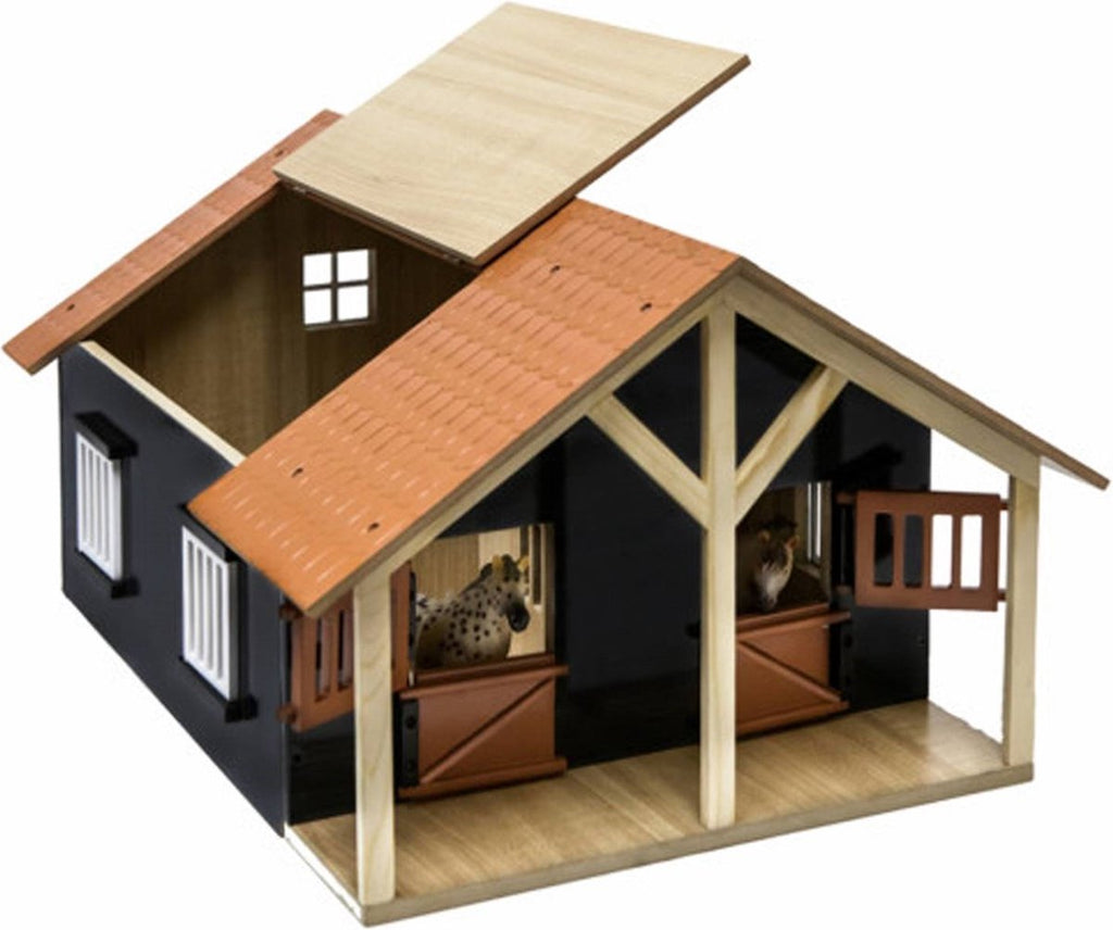 Kids Globe Pferdestall mit 2 Boxen und Stauraum, 1:24