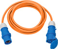 Brennenstuhl camping verlengsnoer 5m (cee verlengkabel oranje h07rn-f 3g2,5 met cee-stekker en koppeling met afdichtflap, voor permanent gebruik buitenshuis ip44, made in germany)