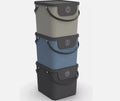 Rotho albula afvalscheiders - set van 3 - 40l - zwart blauw cappuccino